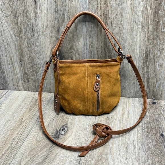 Miatras Handbags - Rusty Brown Suede Crossbody Shoulder Bag Boutique Brand Miatras